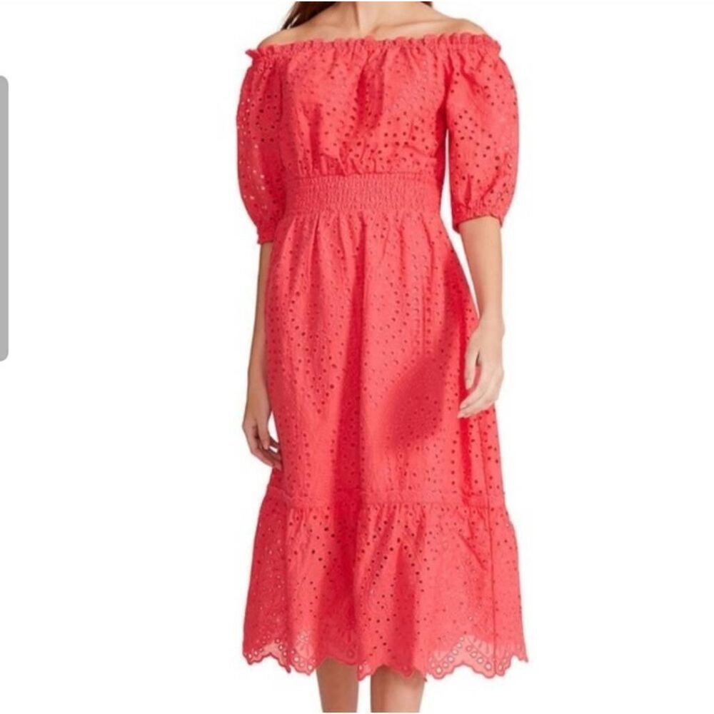 Betsey Johnson Eyelet Off-Shoulder Dress
